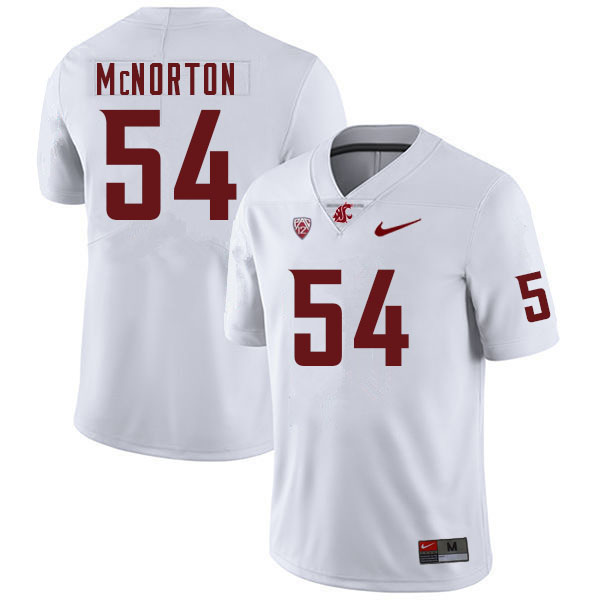 Men #54 James McNorton Washington Cougars College Football Jerseys Sale-White